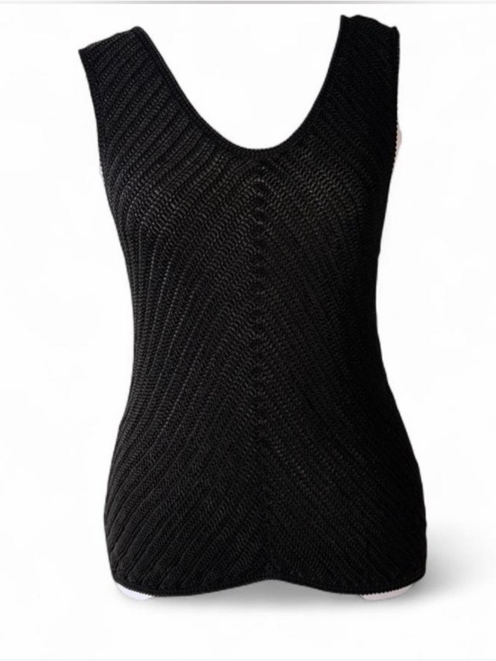 Cache Chic Black Knit Tank Top - Picture 2 of 9